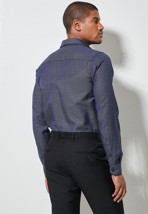 Superbalist - Jos slim pattern shirt - navy