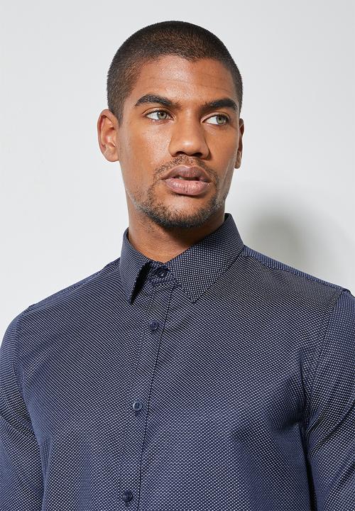 Superbalist - Jos slim pattern shirt - navy