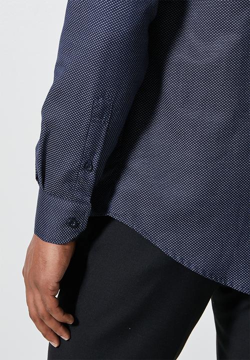 Superbalist - Jos slim pattern shirt - navy