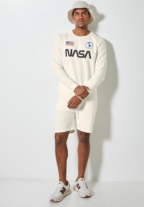 Superbalist - Nasa branded crew neck pullover sweat - ecru