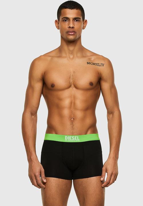 Diesel  - Umbx-damien three pack boxer shorts - black & green
