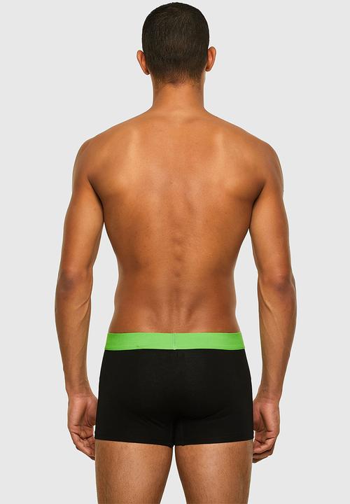 Diesel  - Umbx-damien three pack boxer shorts - black & green