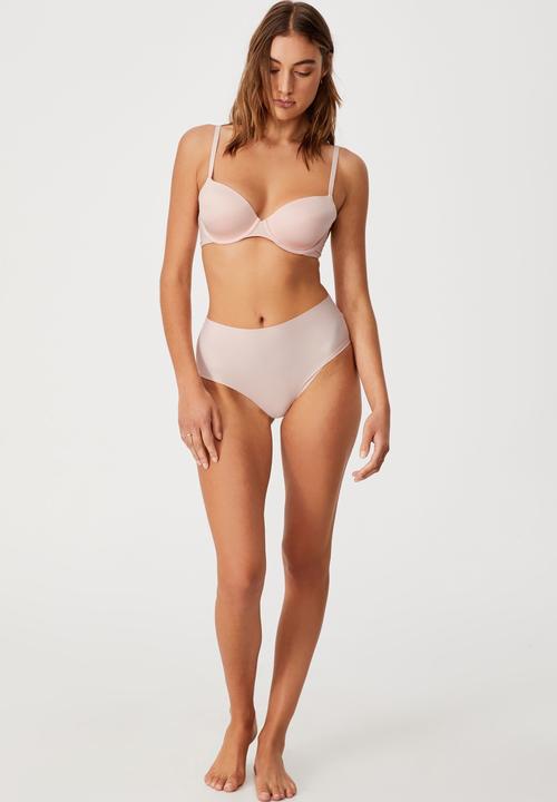 Cotton On - The invisible high cut bikini brief - marshmellow pink