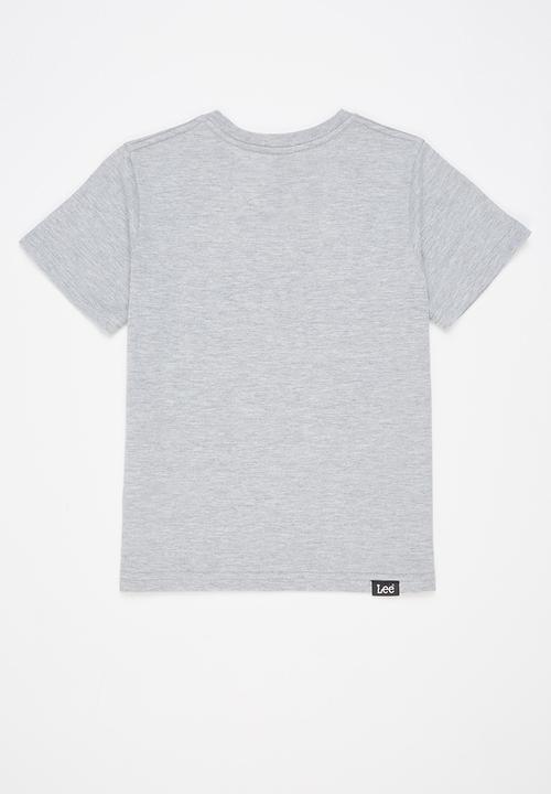 Lee  - Boys usa flag tee - grey
