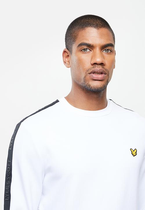 Lyle & Scott - Sleeve tape crew - white