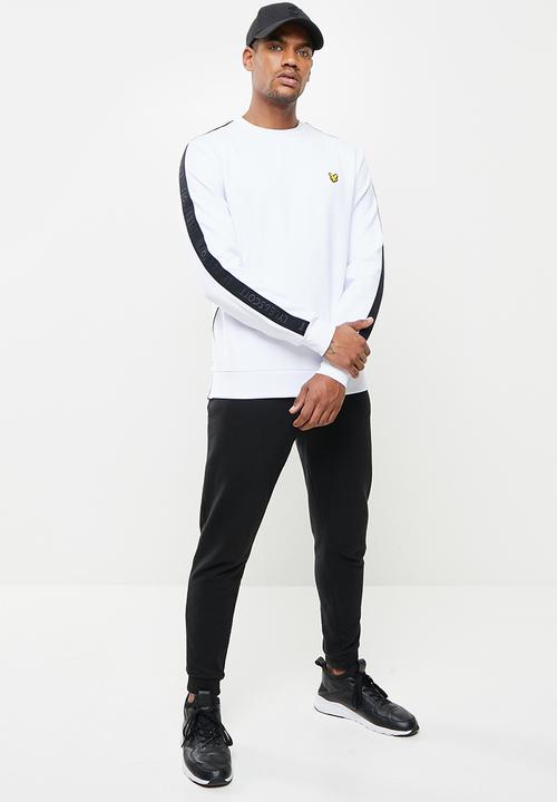 Lyle & Scott - Sleeve tape crew - white