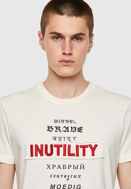 Diesel  - T-diegos-b6 printed tee - grey