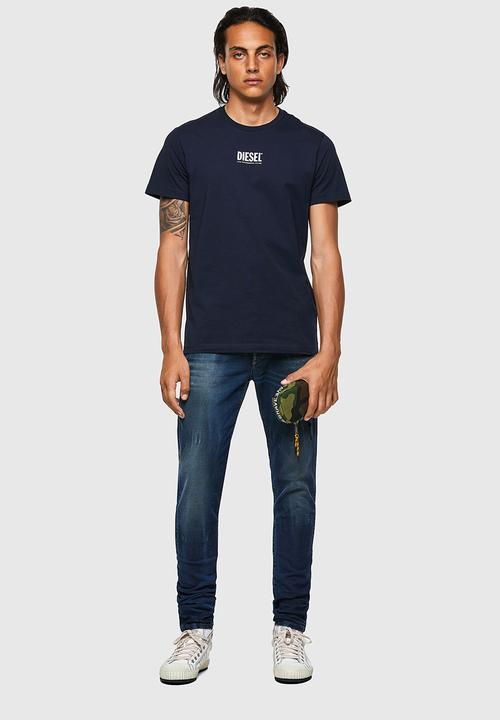 Diesel  - T-diegos-ecosmallogo tee - navy 