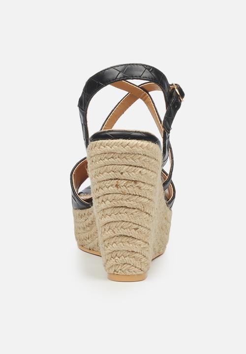 Butterfly Feet - Tiana 1 espadrille wedge - black