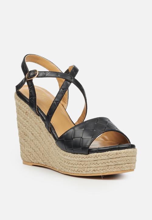 Butterfly Feet - Tiana 1 espadrille wedge - black