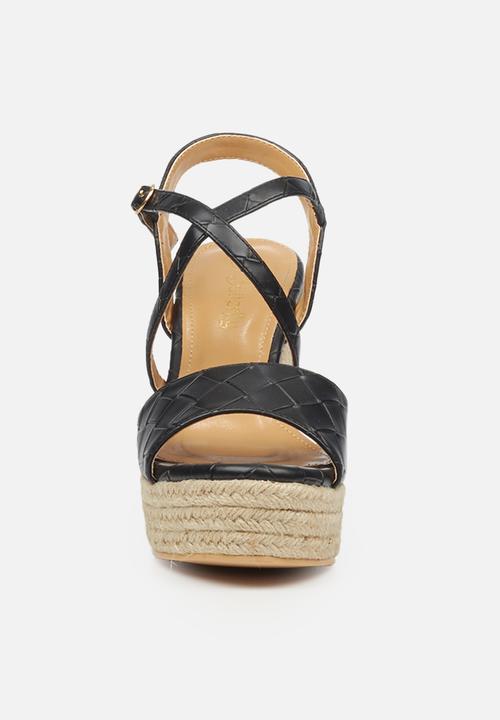 Butterfly Feet - Tiana 1 espadrille wedge - black