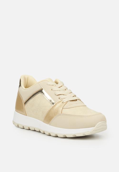 Butterfly Feet - Chrome sneaker - gold