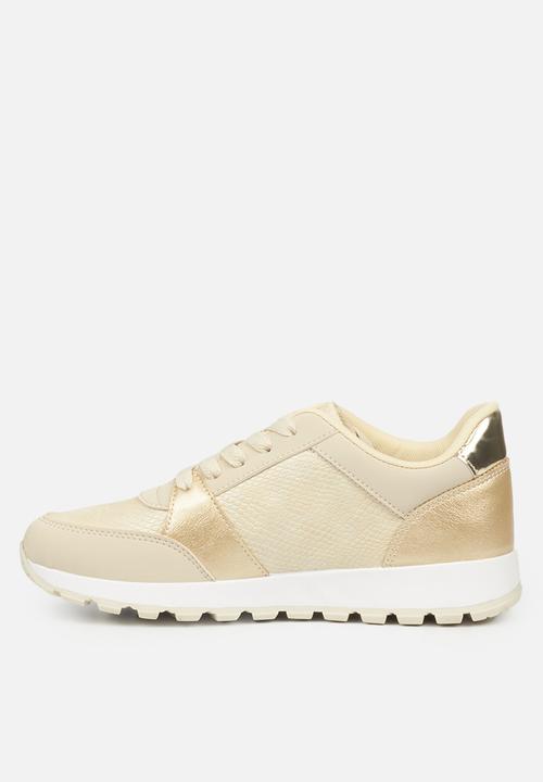 Butterfly Feet - Chrome sneaker - gold