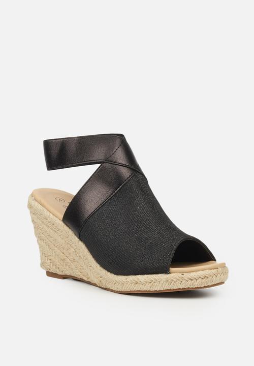 Butterfly Feet - Drayco 2 espadrille wedge - black