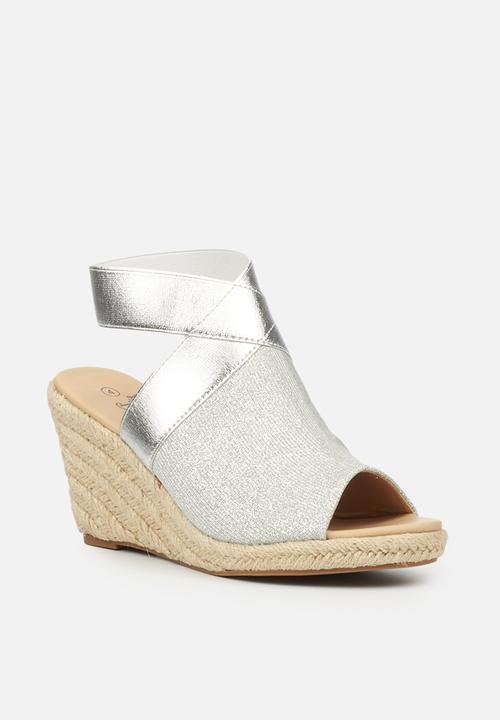 Butterfly Feet - Drayco 2 espadrille wedge - silver