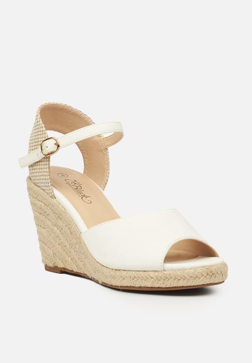 Miss Black - Jojo2 espadrille wedge - white