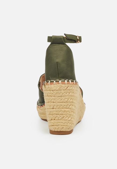 Miss Black - Letaba2 espadrille wedge - olive