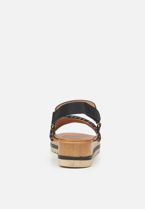 Butterfly Feet - Molly 1 flatform sandal - black