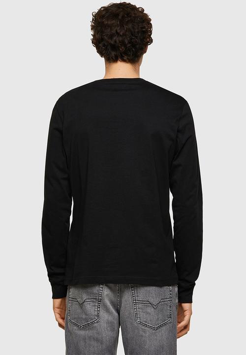 Diesel  - T-diegos-ls-k24 chest print tee - black