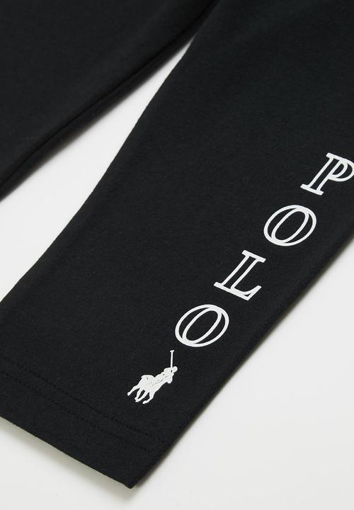 POLO - Girls megan printed cropped legging - black