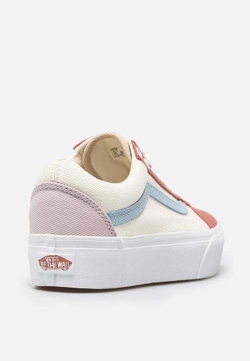 Vans - Old skool platform - (twill) pastel block/true white