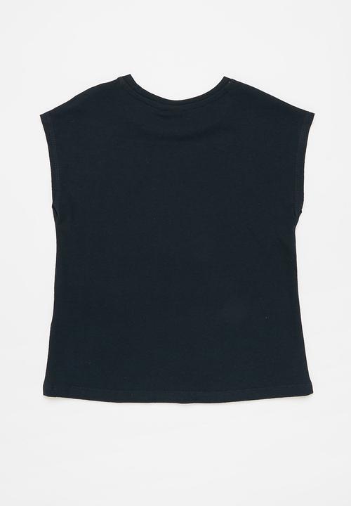 POLO - Girls olivia textured tee - navy