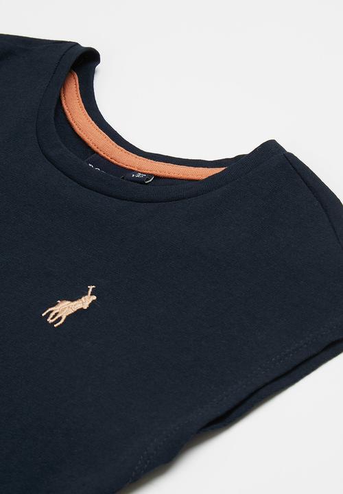 POLO - Girls olivia textured tee - navy
