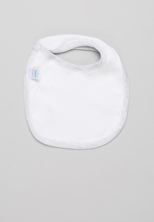 Pop Candy - Baby boys 3 pack stripe bib set - grey