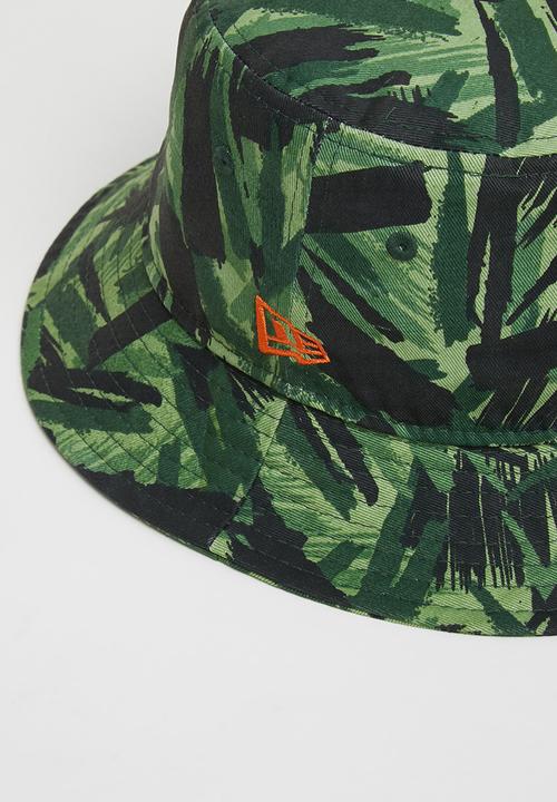 New Era - Bucket camo tapered newera - green & black 