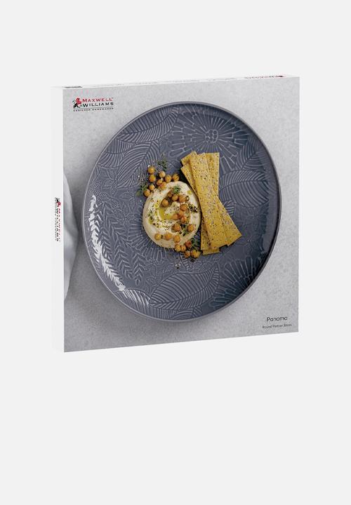 Maxwell & Williams - Panama round platter - dark grey