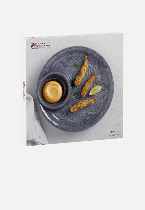 Maxwell & Williams - Panama chip & dip platter - dark grey