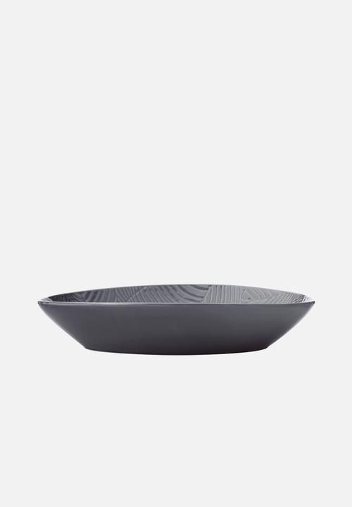 Maxwell & Williams - Panama oval serve bowl - dark grey