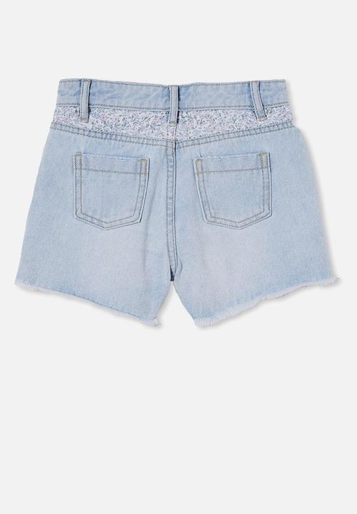 Cotton On - Sunny denim short  - bleach wash