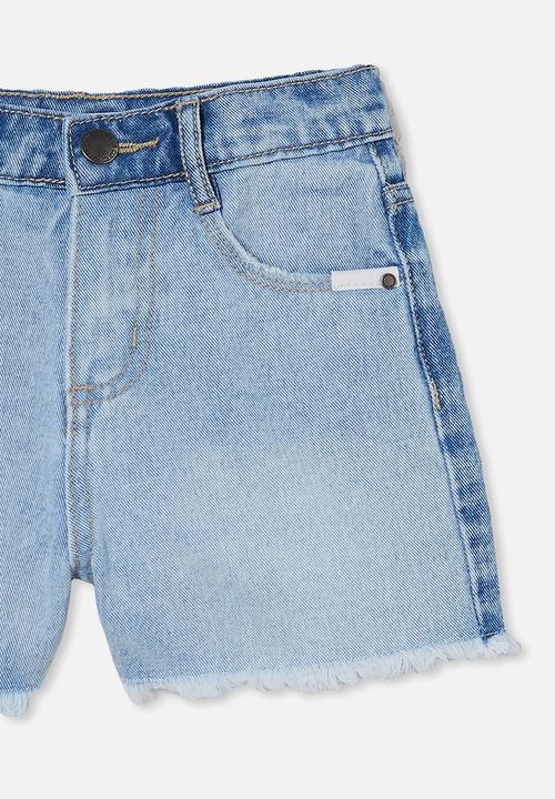 Cotton On - Sunny denim short  - weekend wash/patching