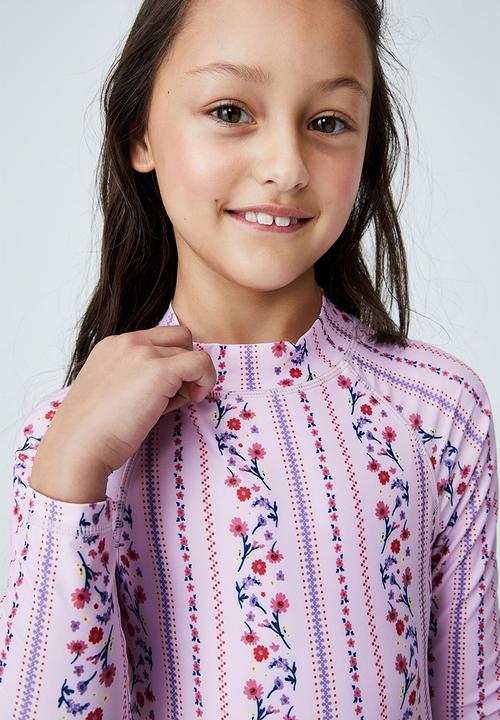 Cotton On - Lydia one piece  - pale violet/nashville floral stripe