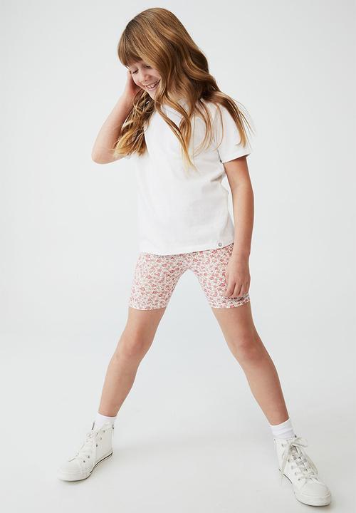 Cotton On - Hailey bike short  - vanilla/pink torquay floral
