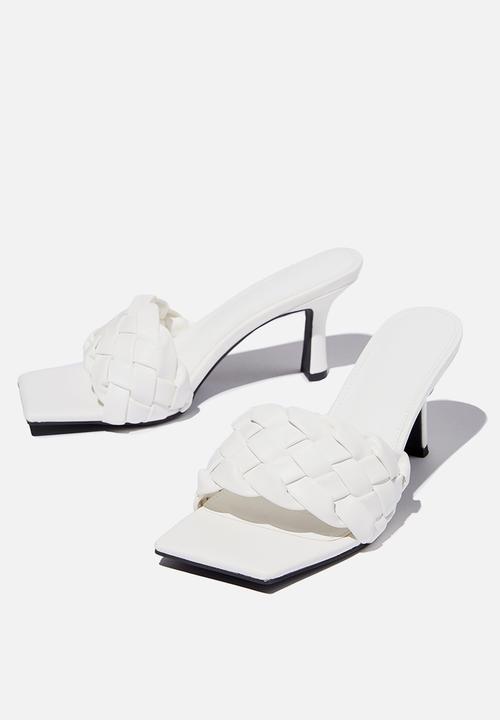 Cotton On - Harper braided mule - white pu