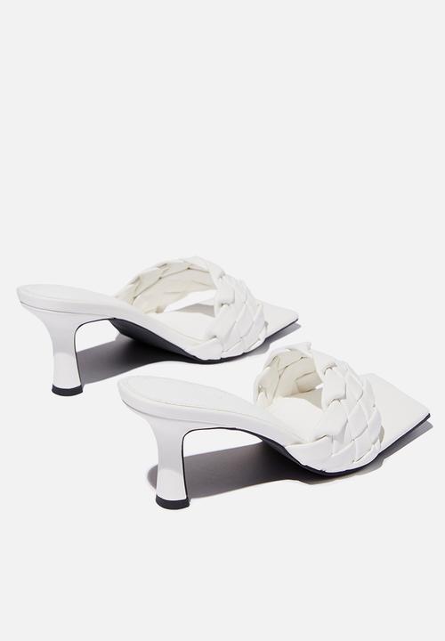 Cotton On - Harper braided mule - white pu