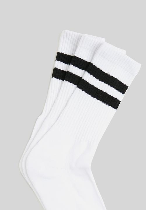 Cotton On - 3 Pack active socks - white & black