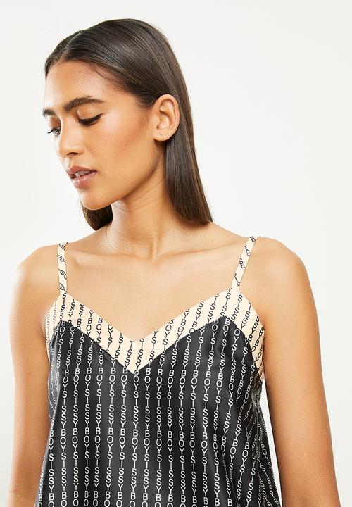 SISSY BOY - Pj tank top - black & beige