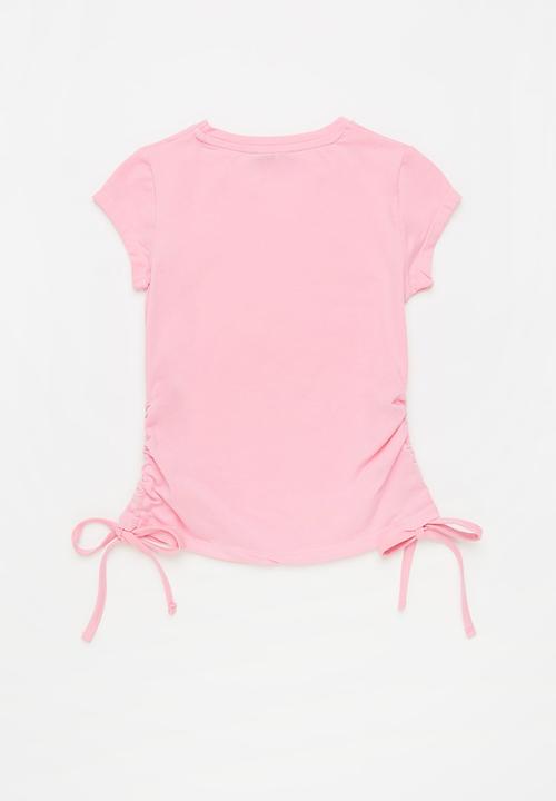 SISSY BOY - Basic round neck cap sleeve top - bubblegum