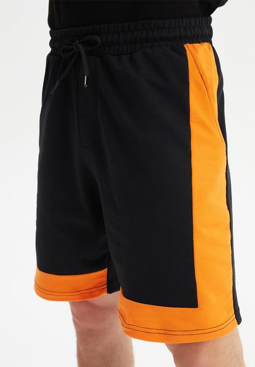 Trendyol - Side stripe fleece shorts - black