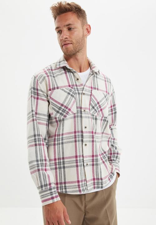 Trendyol - Check long sleeve shirt - purple