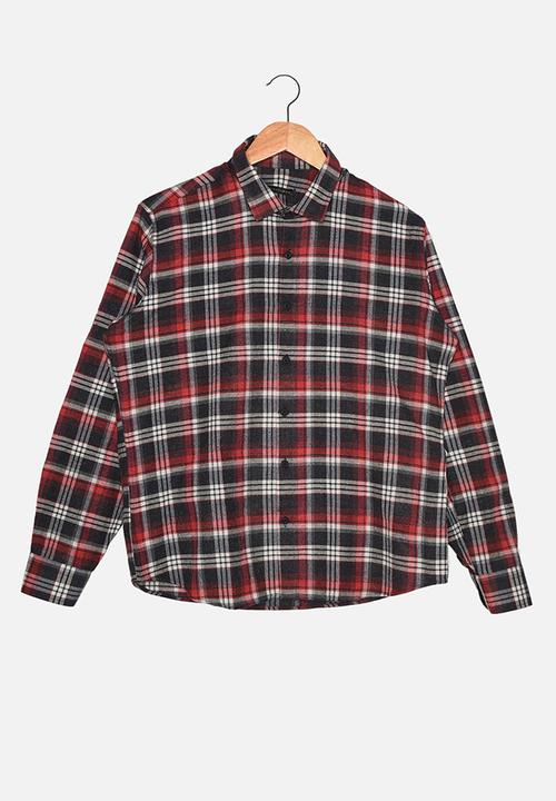 Trendyol - Check long sleeve shirt - red