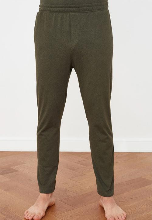 Trendyol - Short sleeve plain sleep set - khaki