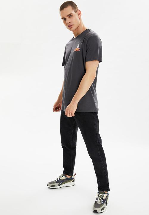 Trendyol - Dumi back printed short sleeve tee - grey
