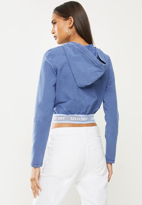 SISSY BOY - Game on crop athleisure  knit jacket - light vintage