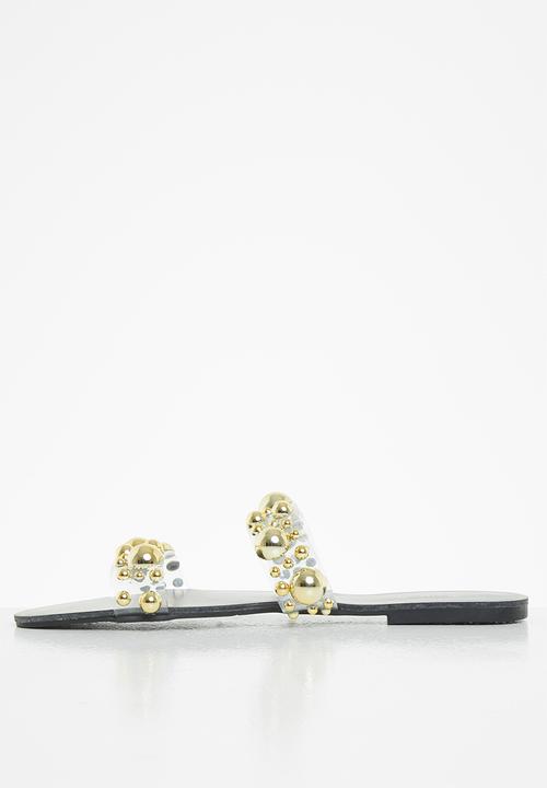 SISSY BOY - Alleena mule sandal - black & gold