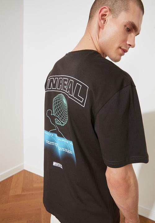 Trendyol - Sizwe back printed short sleeve tee - black