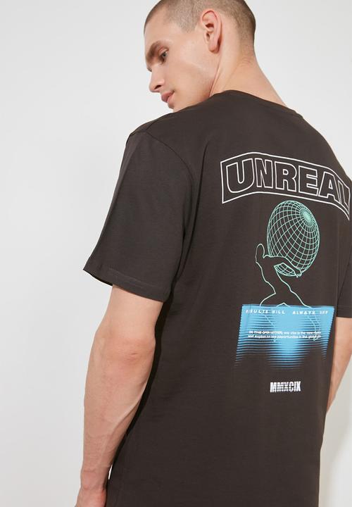 Trendyol - Sizwe back printed short sleeve tee - black